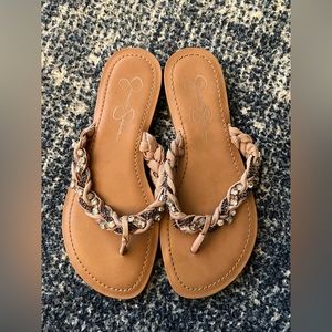 Jessica Simpson Size Braided Flat Sandal - Tan - Size 6.5